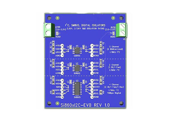 SI860XI2C-KIT এমবেডেড সলিউশন Si860x - 2.5V থেকে 5.5V আইসোলেটর ইন্টারফেস মূল্যায়ন বোর্ড