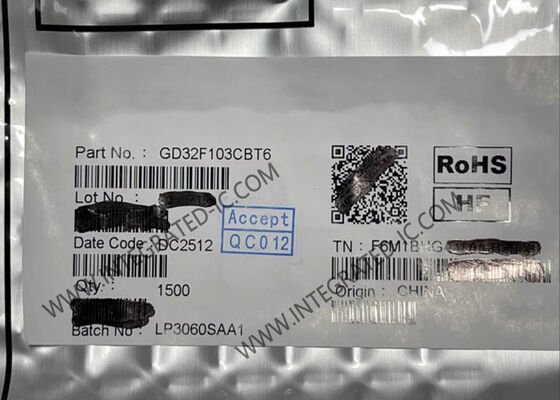 GD32F103CBT6 32-বিট মাইক্রোকন্ট্রোলার MCU, 108MHz ARM Cortex-M3 কোর সহ, LQFP48 প্যাকেজে, শিল্প ব্যবহারের জন্য