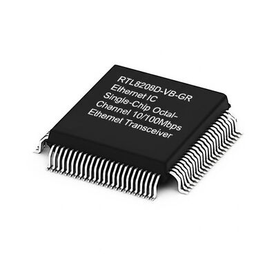 আরটিএল৮২০৮ডি-ভিবি-জিআর ইথারনেট আইসি ৮-চ্যানেল ৮-পোর্ট ১০/১০০এমবিপিএস ইথারনেট ট্রান্সিভার আরএস৮এমআইআই ইন্টারফেসের সাথে