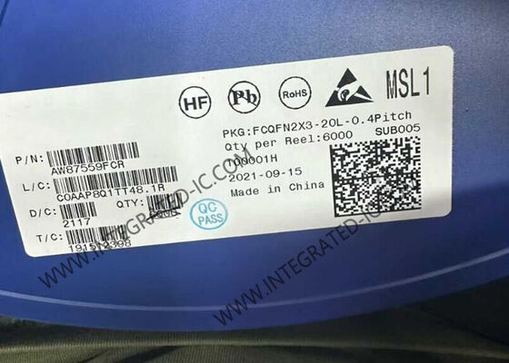 AW87559FCR ইন্টিগ্রেটেড সার্কিট চিপ ৯V অ্যাডাপটিভ বুস্ট TLTR-AGC স্মার্ট কে অডিও এমপ্লিফায়ার FCQFN20