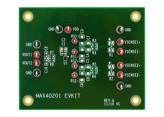 MAX40201EVKIT এমবেডেড সলিউশন 2.7V থেকে 5.5V 1.3mA বর্তমান সেন্স এম্প্লিফায়ার মূল্যায়ন বোর্ড