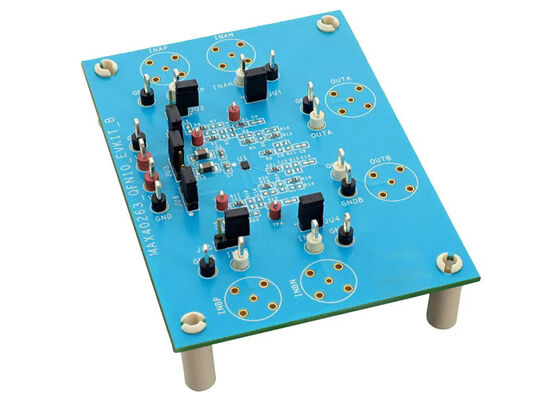 MAX40263EVKIT এম্বেডেড সলিউশনস ১৫MHz ২-চ্যানেল সাধারণ উদ্দেশ্যে ব্যবহৃত এমপ্লিফায়ার মূল্যায়ন বোর্ড