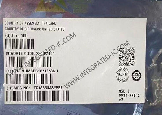 LTC1865IMS 16-বিট 250Ksps 2-চ্যানেল ADC ইন্টিগ্রেটেড সার্কিট চিপ MSOP-10 প্যাকেজে
