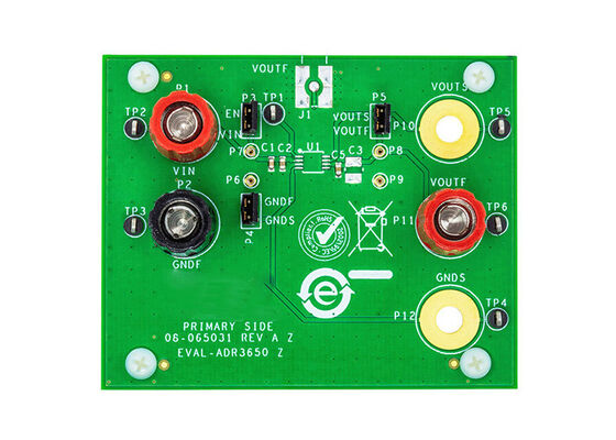 EVAL-ADR3650EBZ এমবেডেড সলিউশন ADR3650 - ভোল্টেজ রেফারেন্স পাওয়ার ম্যানেজমেন্ট মূল্যায়ন বোর্ড