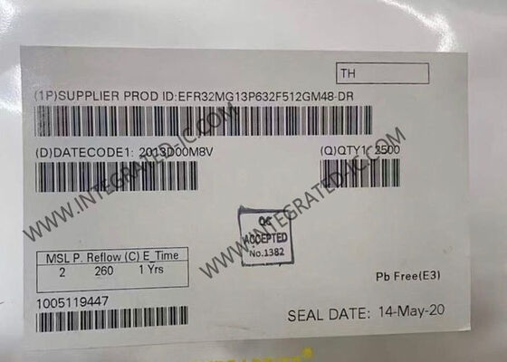 EFR32MG13P632F512GM48-D ওয়্যারলেস কমিউনিকেশন মডিউল ডুয়াল জেনারেল থ্রেড জিগবি আরএফ ট্রান্সিভার 48-VFQFN প্যাকেজে 512KB ফ্ল্যাশ সহ