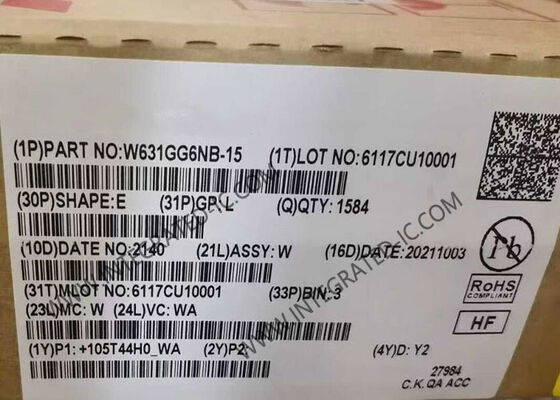 W631GG6NB-15 মেমরি আইসি চিপ 1Gbit SDRAM DDR3 667MHz VFBGA96