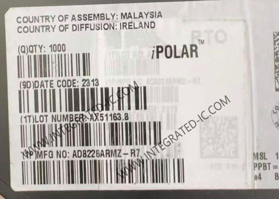 AD8226ARMZ ইনস্ট্রুমেশন এম্প্লিফায়ার আইসি চিপ ওয়াইড সাপ্লাই রেঞ্জ রেল-টু-রেল আউটপুট এবং 1.5 মেগাহার্টজ ব্যান্ডউইথ সহ