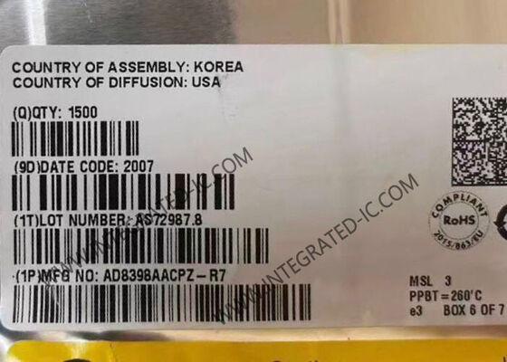 AD8398AACPZ ইন্টিগ্রেটেড সার্কিট চিপ সিঙ্গেল পোর্ট VDSL2 লাইন ড্রাইভার শাটডাউন সহ