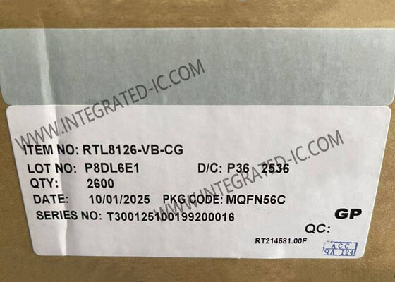 RTL8126-VB-CG ইথারনেট আইসি হাই স্পিড 5GbE ইথারনেট কন্ট্রোলার QFN-56 প্যাকেজ সহ