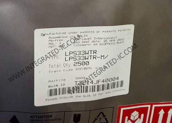 LPS33WTR সেন্সর IC 26kPa থেকে 126kPa MEMS চাপ সেন্সর CCLGA-10 পরম ডিজিটাল আউটপুট ব্যারোমিটার