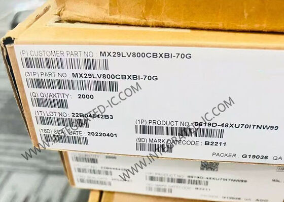 MX29LV800CBXBI-70G Memory IC Chip 8Mbit Parallel NOR Flash Memory IC TFBGA-48
