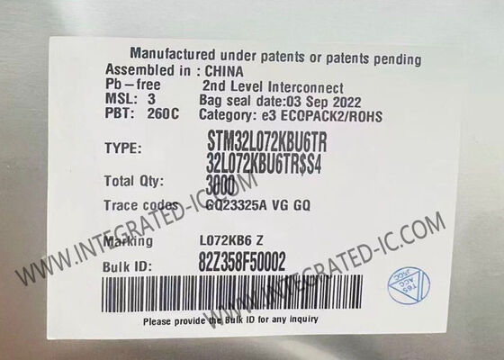 STM32L072KBU6TR মাইক্রোকন্ট্রোলার এমসিইউ সিঙ্গেল-কোর 32MHz আল্ট্রা-লো-পাওয়ার Arm Cortex-M0+ এমসিইউ