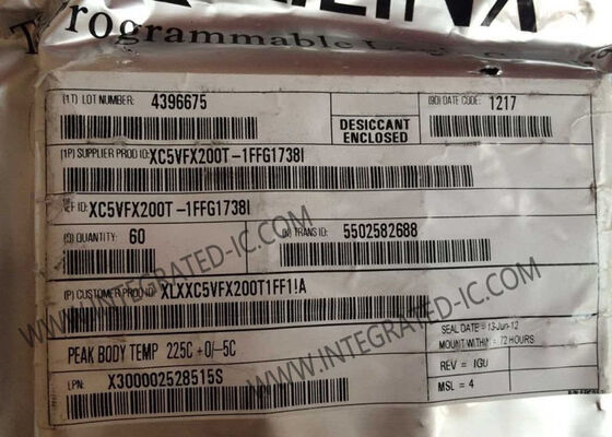 XC5VFX200T-1FFG1738I Field Programmable Gate Array Virtex-5 FXT Series Embedded Processing FPGA