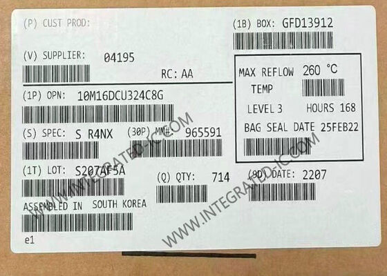 ফিল্ড প্রোগ্রামযোগ্য গেট অ্যারে 10M16DCU324C8G MAX 10 ফিল্ড প্রোগ্রামযোগ্য গেট অ্যারে 324-LFBGA