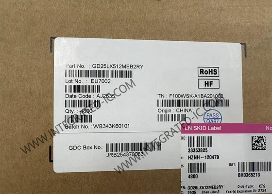 GD25LX512MEB2RY 512Mbit হাই-স্পীড অক্টাল SPI বা ফ্ল্যাশ মেমরি আইসি চিপ 1.8V লো পাওয়ার TFBGA-24 সহ
