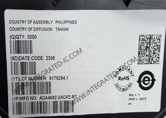ADA4692-2ACPZ অপারেশনাল এম্প্লিফায়ার 3.6MHz কম গোলমাল রেল-টু-রেল আউটপুট অপ এম্প