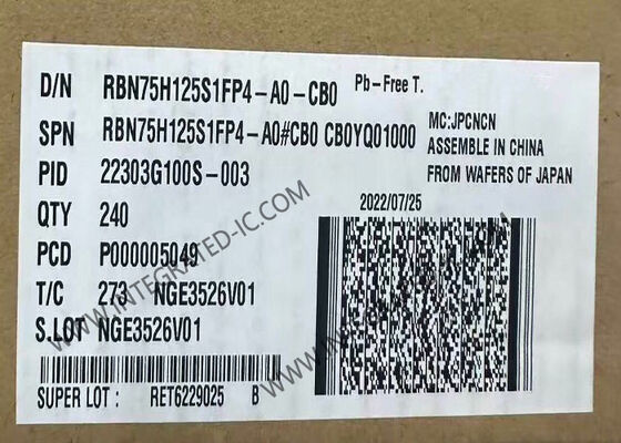 RBN75H125S1FP4-A0 1250V 75A পাওয়ার সুইচিং অ্যাপ্লিকেশনের জন্য আইজিবিটি ট্রানজিস্টর ইন্টিগ্রেটেড সার্কিট চিপ
