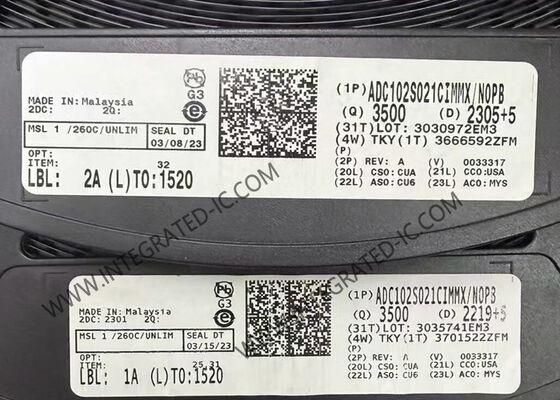 ADC102S021CIMMX ইন্টিগ্রেটেড সার্কিট চিপ 10-বিট 2-চ্যানেল 200Ksps এ/ডি কনভার্টার