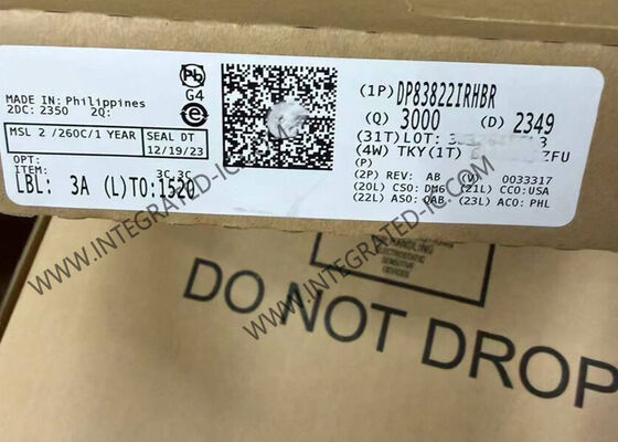 DP83822IRHBR ইথারনেট আইসি লো-পাওয়ার রোবাস্ট 10/100-Mbps ইথারনেট PHY ট্রান্সসিভার 16KV ESD সহ