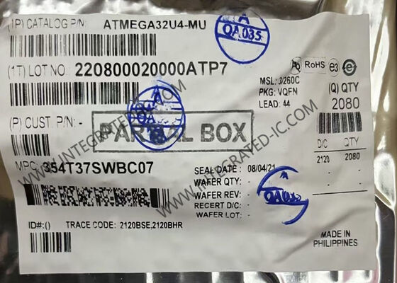 16MHz ইন্টিগ্রেটেড সার্কিট চিপ ATMEGA32U4-MU 8Bit মাইক্রোকন্ট্রোলার চিপ 44VQFN IC চিপ