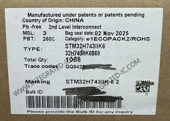 মাইক্রোকন্ট্রোলার এমসিইউ STM32H743IIK6 উচ্চ-কার্যকারিতা 2MB 480 MHz এআরএম মাইক্রোকন্ট্রোলার