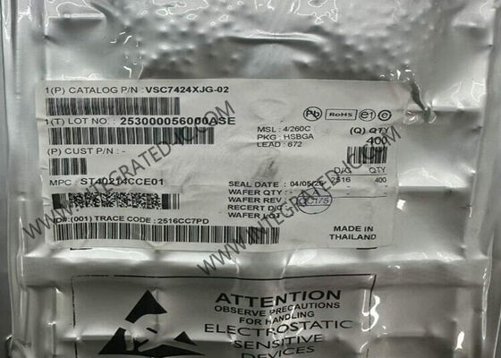 VSC7424XJG-02 10-পোর্ট গিগাবিট ইথারনেট আইসি ম্যানেজড লেয়ার 2 সুইচ BGA-672 প্যাকেজের সাথে