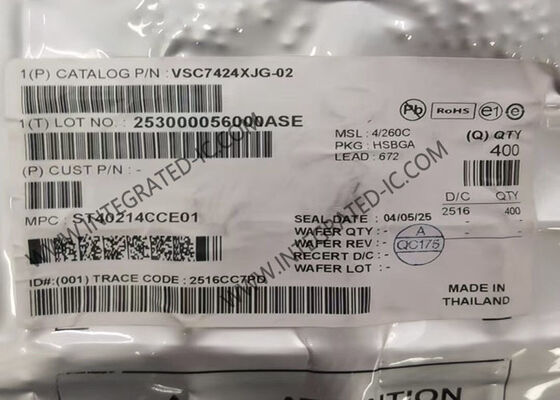 ইথারনেট আইসি VSC7427XJG-02 26 পোর্ট গিগাবিট ইথারনেট ম্যানেজড লেয়ার 2 সুইচ আইসি সারফেস মাউন্ট সহ