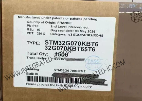 STM32G070KBT6 32-বিট একক-কোর 64MHz 64KB মাইক্রোকন্ট্রোলার IC 32-LQFP