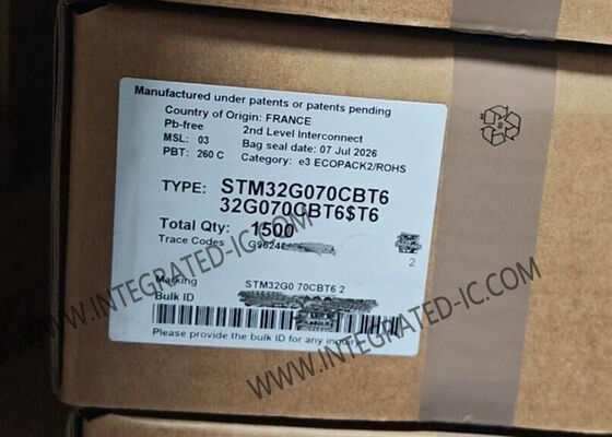 STM32G070CBT6 মাইক্রোকন্ট্রোলার এমসিইউ 64MHz 32-বিট মাইক্রোকন্ট্রোলার আইসি LQFP-48 হাই পারফরম্যান্স এমসিইউ