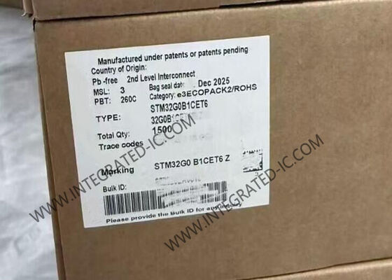 এমবেডেড মাইক্রোকন্ট্রোলার MCU IC STM32G0B1CET6 512KB ফ্ল্যাশ সারফেস মাউন্ট