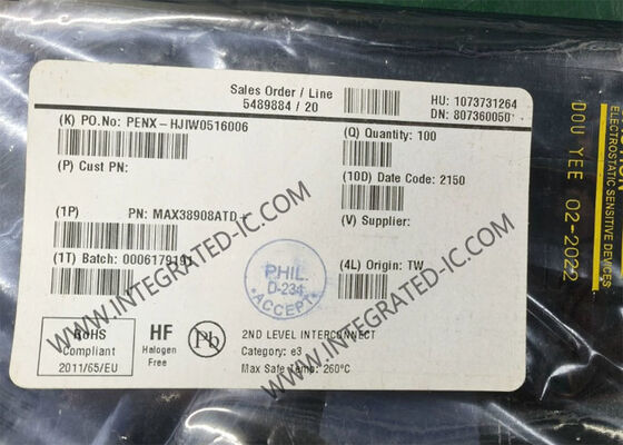 ইন্টিগ্রেটেড সার্কিট চিপ MAX38908ATD 1 আউটপুট 4A লিনিয়ার ভোল্টেজ নিয়ন্ত্রক 14-TDFN