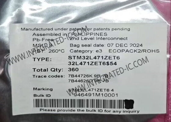মাইক্রোকন্ট্রোলার MCU STM32L471ZET6 80MHz 512KB ফ্ল্যাশ 144-LQFP মাইক্রোকন্ট্রোলার আইসি