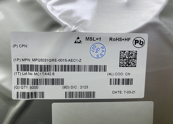একক পোর্ট USB PD কন্ট্রোলার MPQ5031GRE-0015-AEC1-Z USB PD 3.0 MPQ5031 QFN20