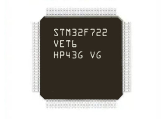 32BIT একক কোর STM32F722VET6 512KB মাইক্রোকন্ট্রোলার IC LQFP100 উচ্চ কর্মক্ষমতা