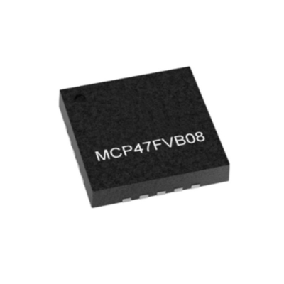 ইন্টিগ্রেটেড সার্কিট চিপ MCP47FVB08-E/MQ I2C ইন্টারফেসের সাথে 8-বিট অক্টাল আউটপুট DAC
