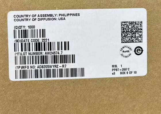 AD8205WYRZ ইন্টিগ্রেটেড সার্কিট চিপ একক সরবরাহ 42 ভি সিস্টেম পার্থক্য পরিবর্ধক
