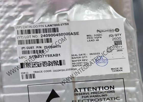 ইথারনেট আইসি LAN7800-I/Y9X সুপার স্পিড ইথারনেট কন্ট্রোলার 60mA ইউএসবি ইন্টারফেস আইসি