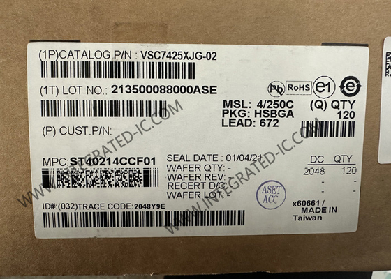 ইথারনেট আইসি VSC7425XJG-02 10 পোর্ট পরিচালিত স্তর 2-ইথারনেট সুইচ আইসি BGA-672