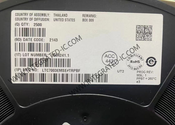 ইন্টিগ্রেটেড সার্কিট চিপ LTC7003EMSE 60V সুরক্ষিত হাই সাইড NMOS স্ট্যাটিক সুইচ ড্রাইভার