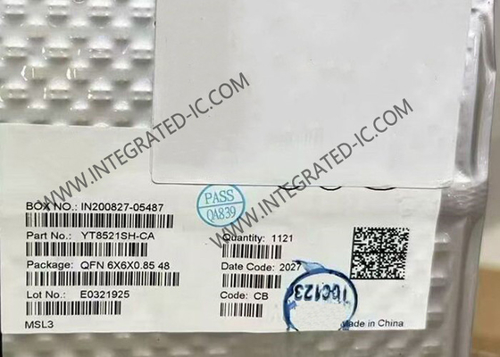 ইথারনেট আইসি YT8521SH-CA একক পোর্ট 1000M ইথারনেট PHY স্তর চিপ QFN48