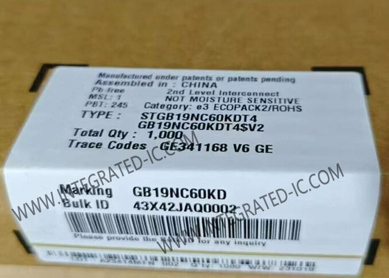 STGB19NC60KDT4 ইন্টিগ্রেটেড সার্কিট চিপ 20A 600V শর্ট সার্কিট রুগেড আইজিবিটি ট্রানজিস্টর