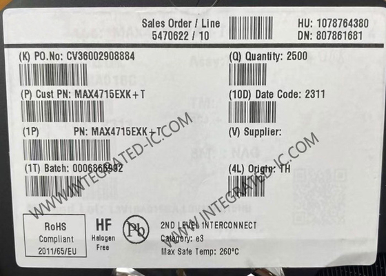 MAX4715EXK ইন্টিগ্রেটেড সার্কিট চিপ 400mOhm একক-সরবরাহ SPST অ্যানালগ সুইচ SC70-5