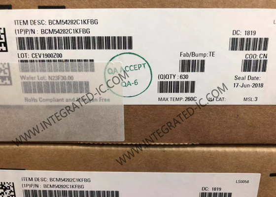 BCM54282C1KFBG ইথারনেট আইসি QSGMII ইন্টারফেসের সাথে অক্টাল-পোর্ট গিগাবিট ইথারনেট ট্রান্সিভার