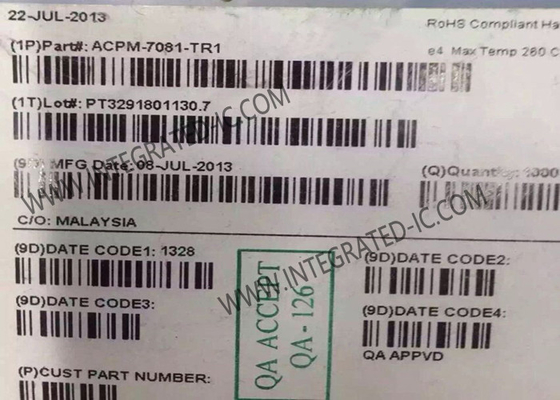 ACPM-7081-TR1 ইন্টিগ্রেটেড সার্কিট চিপ মাল্টিব্যান্ড মাল্টিমোড পাওয়ার এম্প্লিফায়ার আইসি