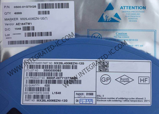 MX25L4006EZNI-12G মেমরি আইসি চিপ 4Mbit CMOS সিরিয়াল NOR ফ্ল্যাশ মেমরি আইসি WSON-8