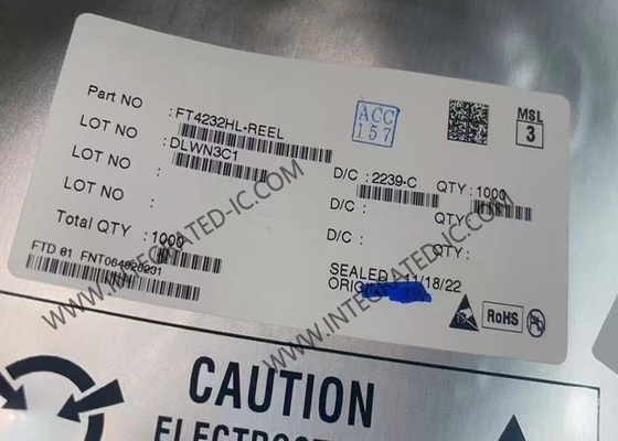 FT4232HL ইন্টিগ্রেটেড সার্কিট চিপ ইউএসবি হাই স্পিড আইসি এলকিউএফপি -64 হাই-স্পিড কোয়াড ইউএসবি ইউএটি আইসি