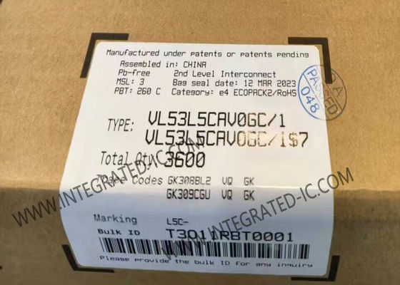 সেন্সর আইসি VL53L5CAV0GC/1 ToF দূরত্ব সেন্সর 3.3V ফ্লাইট সেন্স সান্নিধ্য সেন্সর