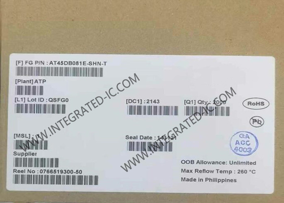 AT45DB081E-SHN-T মেমরি আইসি চিপ অ-ভাসমান মেমরি 8Mbit SPI সিরিয়াল NOR ফ্ল্যাশ মেমরি