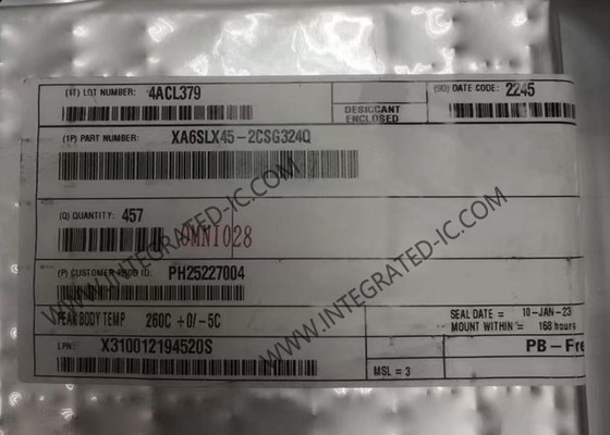 XA6SLX45-2CSG324Q ফিল্ড প্রোগ্রামযোগ্য গেট অ্যারে স্পার্টান -6 অটোমোটিভ এফপিজিএ আইসি CSBGA-324 প্যাকেজ