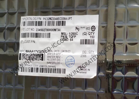 মাইক্রোকন্ট্রোলার MCU PIC32MZ2048ECG064-I/PT গ্রাফিক্স ইন্টারফেসের সাথে 32-বিট মাইক্রোকন্ট্রোলার আইসি